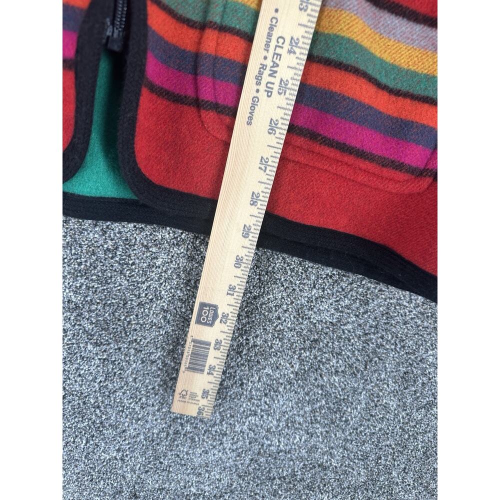 VTG Y2K The Limited Collection Striped Full Zip Blanket Coat Womens Med Colors - Picture 5 of 8